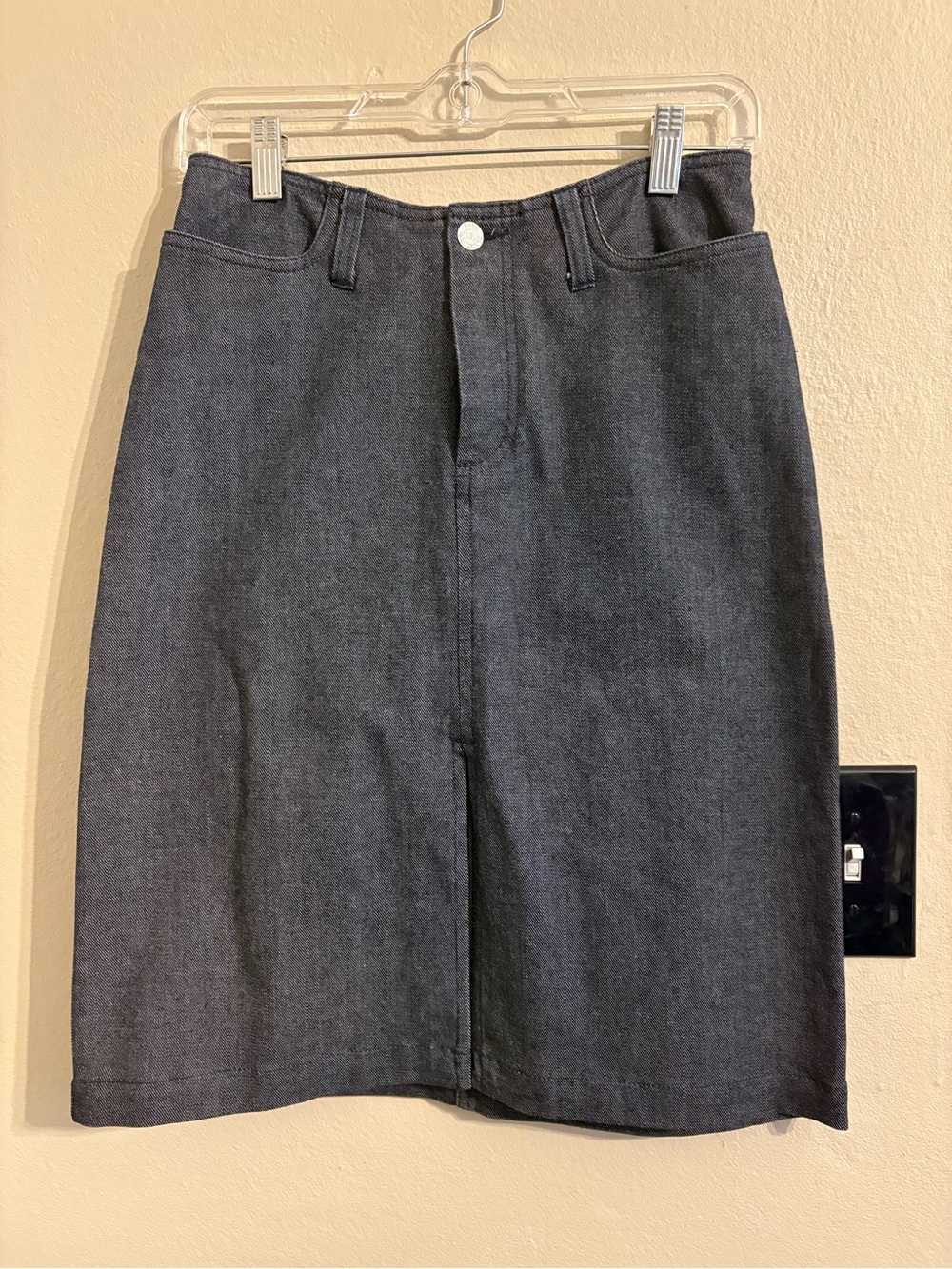 Vintage Polo by Ralph Lauren Charcoal Denim Midi Skirt